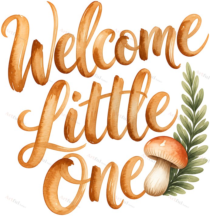 Welcome Word Art — included in Newborn Scrapbook Kit: Hush and Hollow Bundle